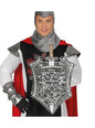 Escudo medieval con espada plateada