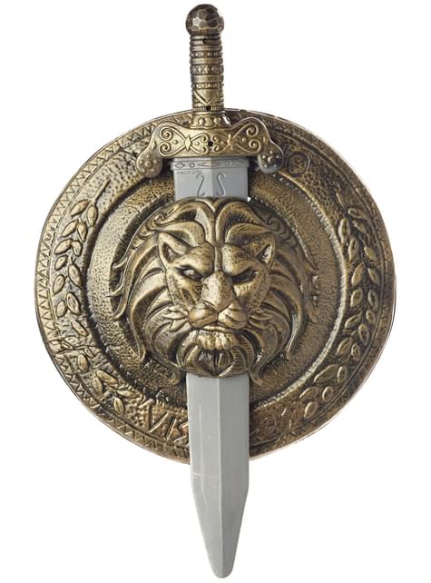 Escudo y espada combate Gladiador