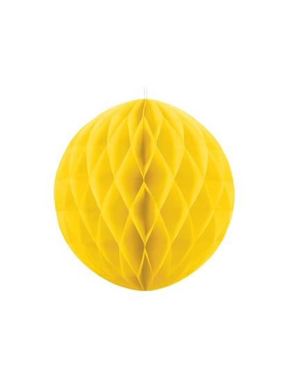 Esfera amarilla de 20 cm de nido de abeja - Partydeco | Funidelia