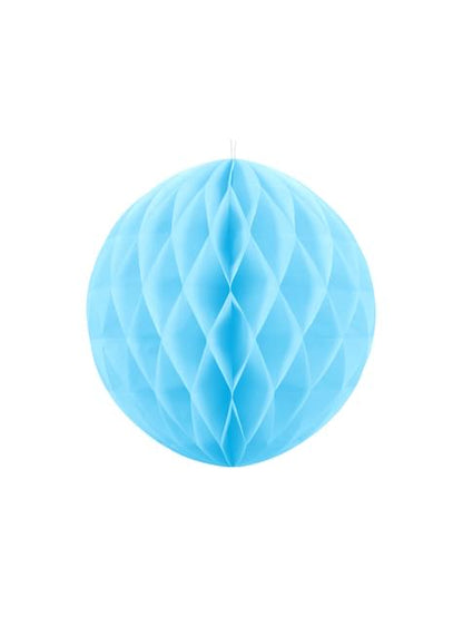 Esfera azul cielo de 20 cm de nido de abeja - Partydeco | Funidelia