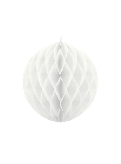 Esfera blanca de 20 cm de nido de abeja - Partydeco | Funidelia