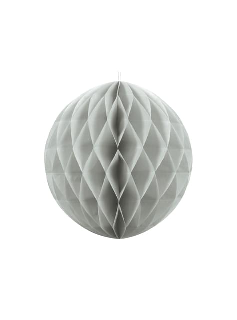 Esfera gris de 40 cm de nido de abeja - Partydeco | Funidelia