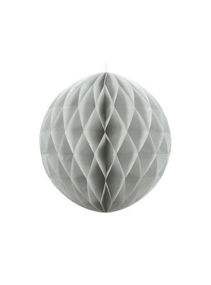 Esfera gris de 40 cm de nido de abeja - Partydeco | Funidelia