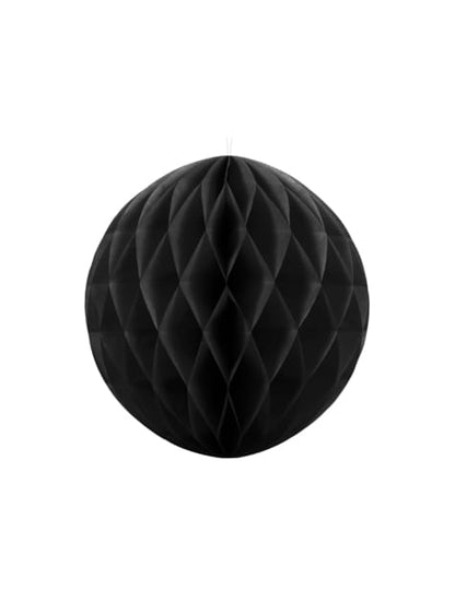 Esfera negra de 20 cm de nido de abeja - Partydeco | Funidelia