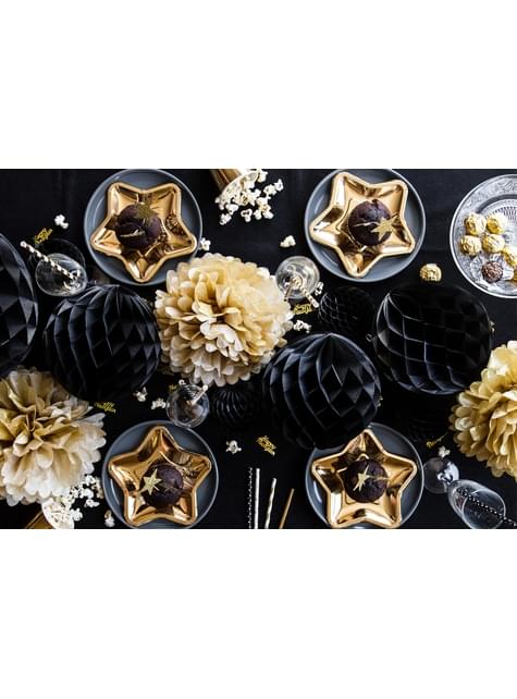 Esfera negra de 40 cm de nido de abeja - Partydeco | Funidelia