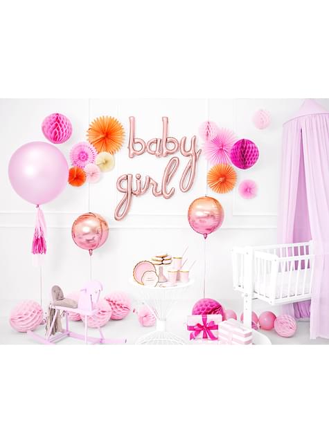 Esfera rosa de 20 cm de nido de abeja - Partydeco | Funidelia