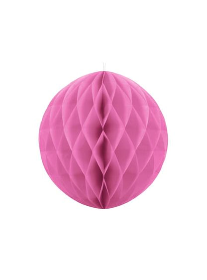 Esfera rosa de 20 cm de nido de abeja - Partydeco | Funidelia