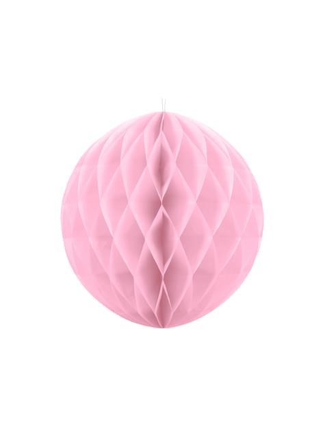 Esfera rosa pastel de 20 cm de nido de abeja