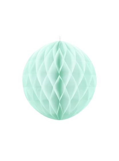 Esfera verde menta pastel de 20 cm de nido de abeja - Partydeco | Funidelia