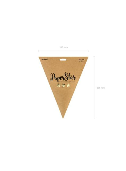 Estrella colgante dorada de 45 cm de papel
