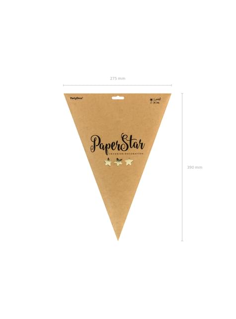Estrella colgante dorada de 70 cm de papel