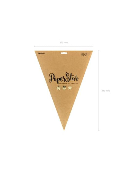 Estrella colgante dorada de 70 cm de papel