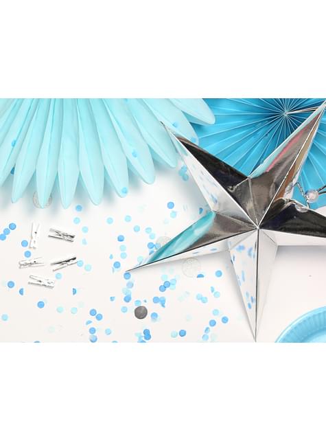 Estrella colgante plateada de 45 cm de papel - Partydeco | Funidelia