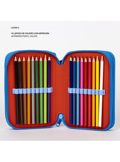 Estuche con 3 cremalleras de Spiderman
