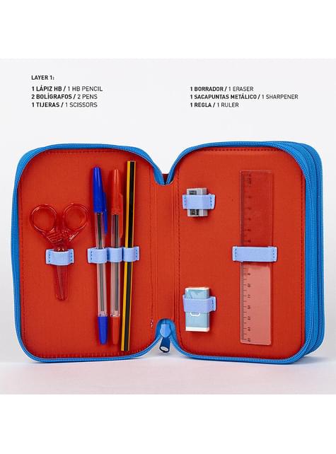 Estuche con 3 cremalleras de Spiderman