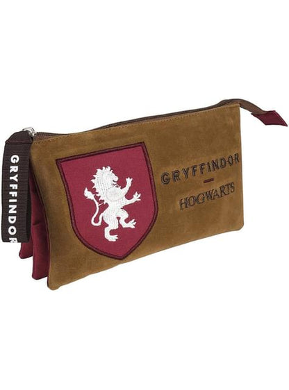 Estuche de Gryffindor con tres compartimentos - Harry Potter