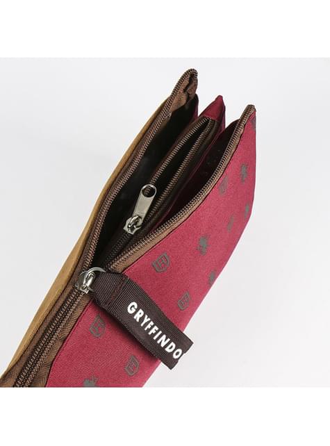 Estuche de Gryffindor con tres compartimentos - Harry Potter