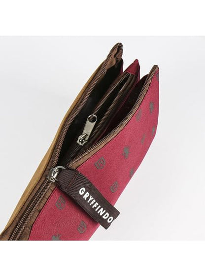 Estuche de Gryffindor con tres compartimentos - Harry Potter