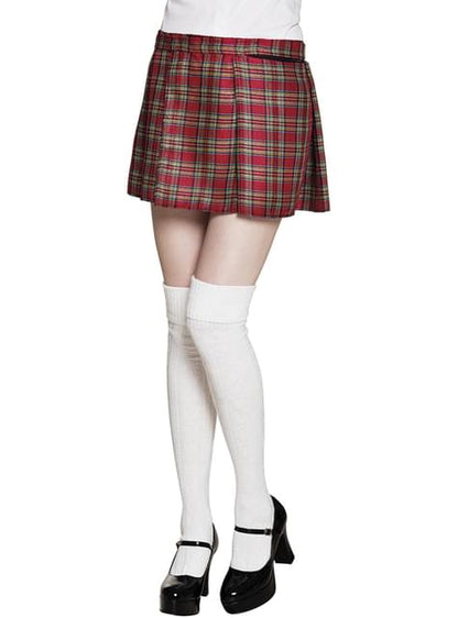 Falda escocesa roja para mujer