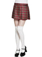 Falda escocesa roja para mujer