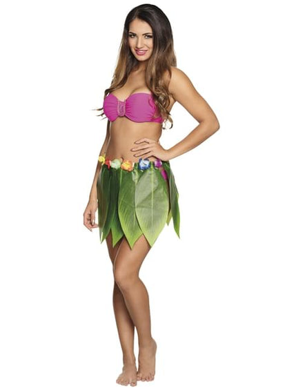 Falda hawaiana verde para adulto - Boland | Funidelia
