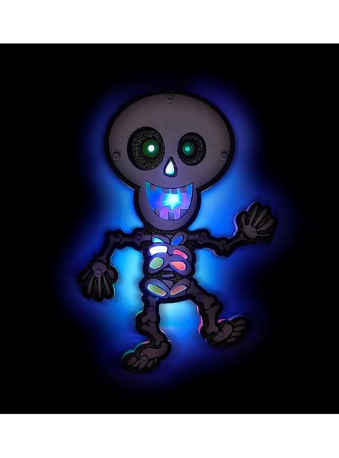 Figura colgante de esqueleto con luces led - Widmann | Funidelia