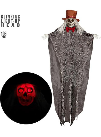 Figura colgante de esqueleto con luz de 105 cm - Widmann | Funidelia