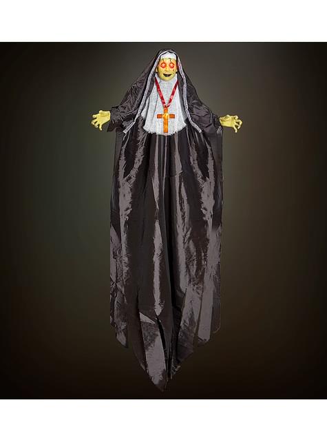 Figura colgante de monja con luz led de 137 cm - Widmann | Funidelia