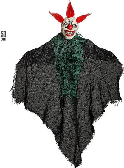 Figura colgante de payaso malvado