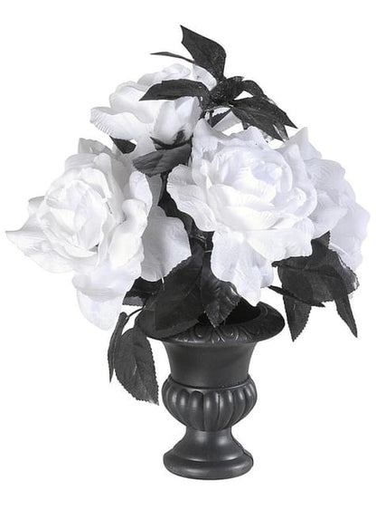 Florero con 6 rosas blancas con luces multicolores - Widmann | Funidelia