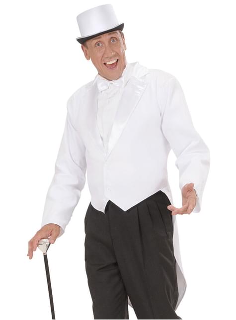 Frac blanco para hombre talla grande