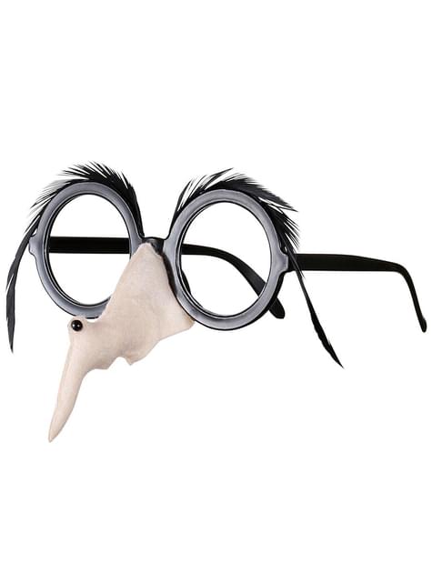 Gafas de bruja con nariz y cejas negras - Widmann | Funidelia