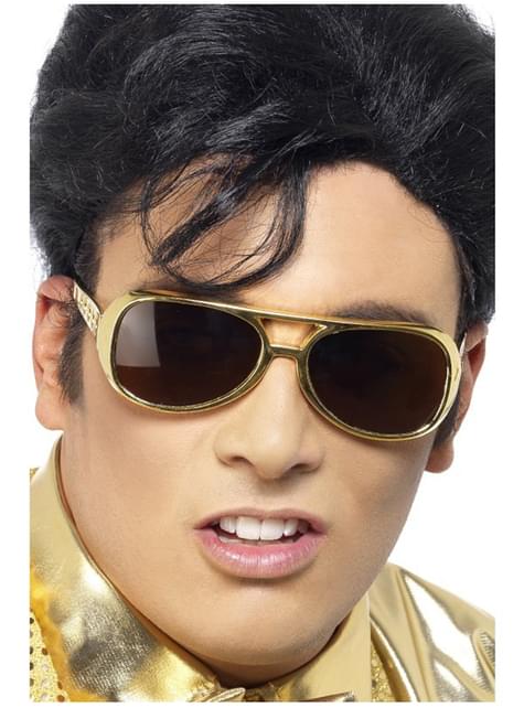 Gafas de sol de Elvis doradas