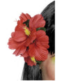 Gancho de pelo con flor hawaiana rojo - Smiffys | Funidelia