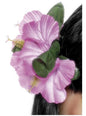 Gancho de pelo con flor hawaiana rosa