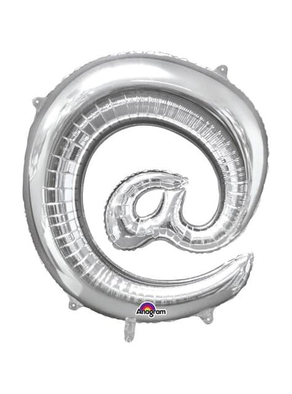 Globo @ plateado de 40 cm - AMSCAN | Funidelia