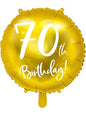 Globo 70 th Birthday dorado (45 cm)