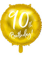 Globo 90 th Birthday dorado (45 cm)