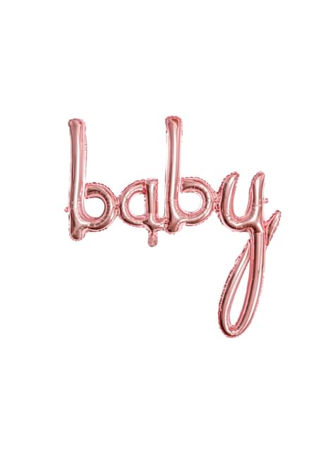 Globo Baby rosa oro (75 cm) - Baby Shower Party - Partydeco | Funidelia