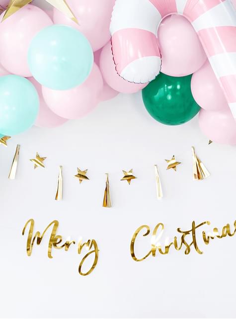 Globo bastón de caramelo rosa y blanco (74 cm) - Partydeco | Funidelia