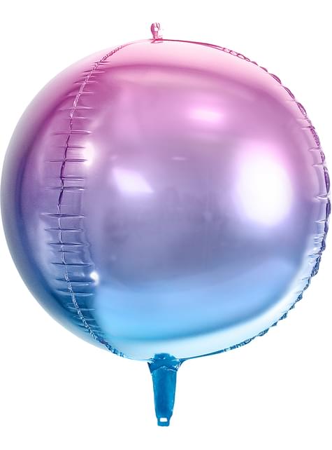 Globo con forma de bola azul y violeta iridiscente - Iridescent Mermaid - Partydeco | Funidelia