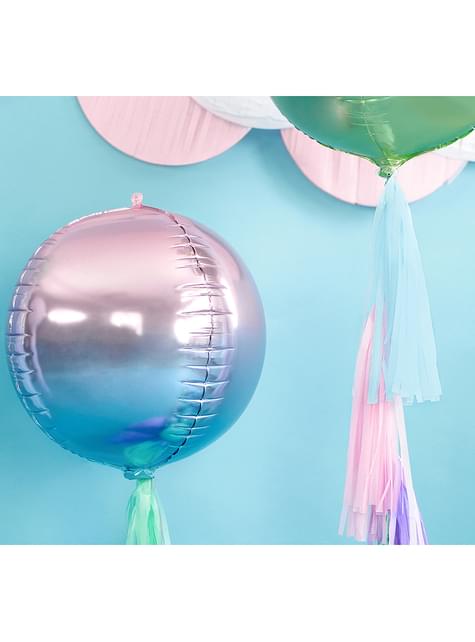 Globo con forma de bola azul y violeta iridiscente - Iridescent Mermaid - Partydeco | Funidelia