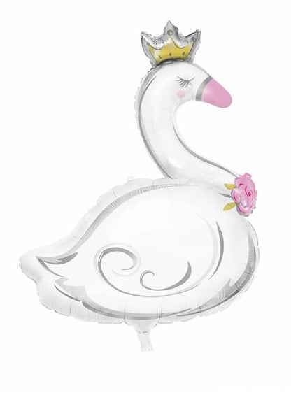 Globo de foil (107 cm) cisne - Swan Birthday - Unique | Funidelia
