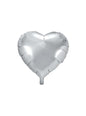 Globo de foil 45 cm con forma de corazón plateado - Partydeco | Funidelia