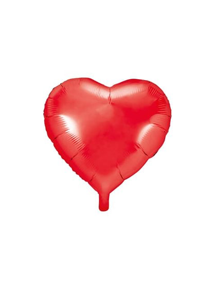Globo de foil 45 cm con forma de corazón rojo