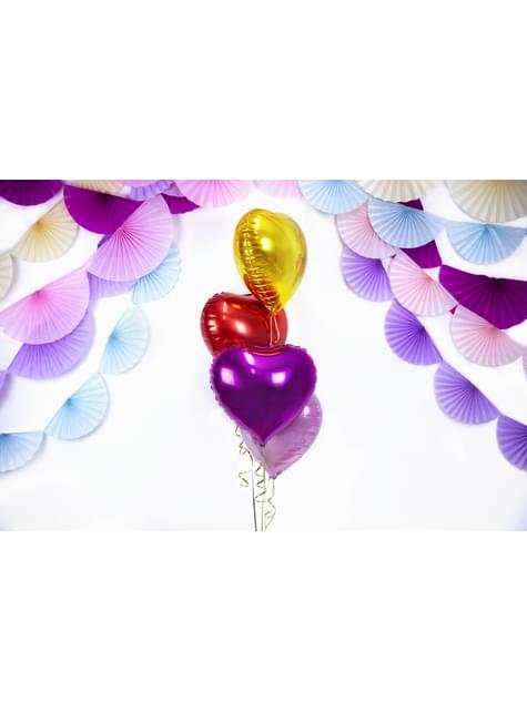 Globo de foil 45 cm con forma de corazón rojo