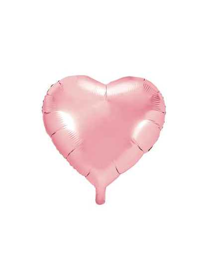Globo de foil 45 cm con forma de corazón rosa claro - Partydeco | Funidelia