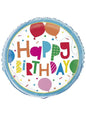 Globo de foil (46 cm) Happy Birthday - Colorful Balloons - Unique | Funidelia