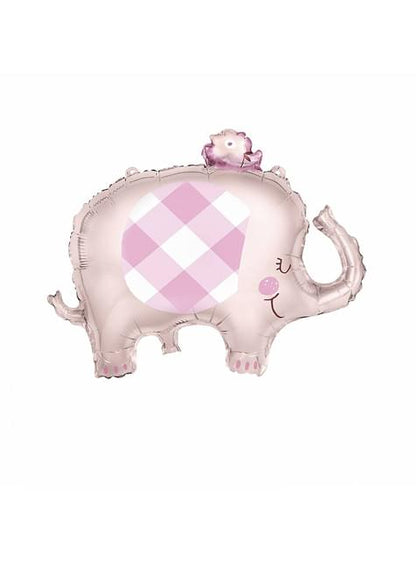 Globo de foil (74 cm) elefante rosa baby Shower- Pink Floral Elephant - Unique | Funidelia