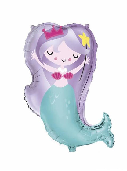 Globo de foil (74 cm) sirena - Sirena bajo del mar - Unique | Funidelia